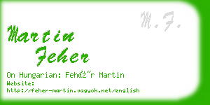 martin feher business card